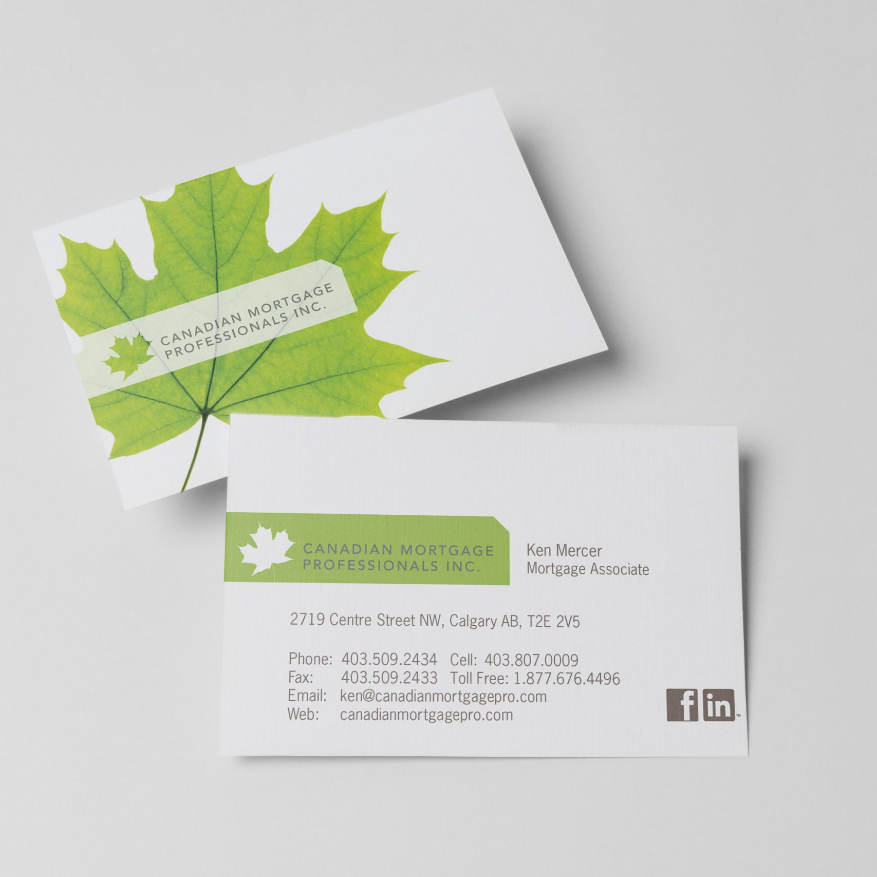 canadian mortgage professionals business card mockup
